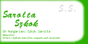 sarolta szkok business card